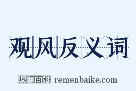 观风反义词是什么意思的图片